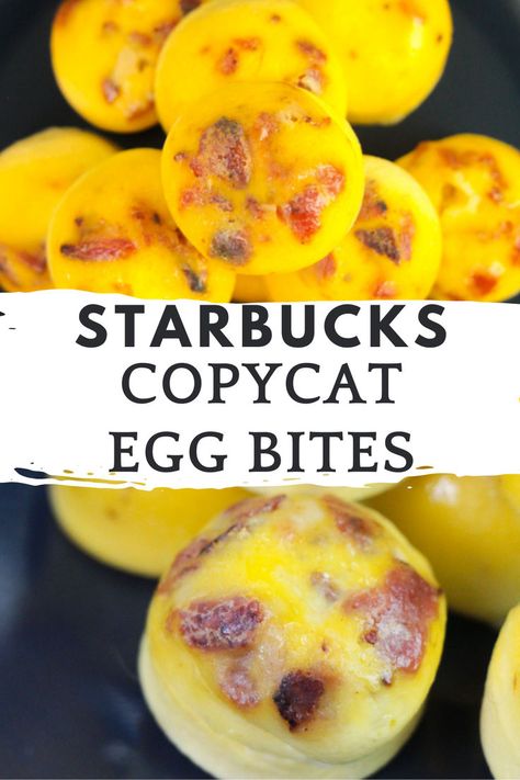 Satisfy your Starbucks cravings at home with this easy copycat Starbucks egg bite recipe! Made with simple ingredients like eggs, cheese, bacon, and your favorite seasonings, these egg bites are the perfect on-the-go breakfast or snack. How To Make Egg Bites From Starbucks, Starbucks Egg Bits, How To Make Starbucks Egg Bites At Home, Egg Bites Starbucks Copycat, Keto Starbucks Egg Bites Recipe, Sou Vide Egg Bites Recipe, Eggs Bites Starbucks, Instant Pot Egg Bites Starbucks, Egg Bites In Instant Pot