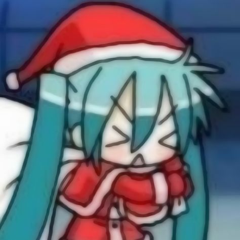 Hatsune Miku 2000s Art, Hatsune Miku Halloween Pfp, Mikurin Matching Icons, Christmas Miku Wallpaper, Hatsune Miku Christmas Icon, Christmas Miku Icon, Miku Halloween Pfp, Halloween Vocaloid Pfp, Hatsune Miku Christmas Pfp