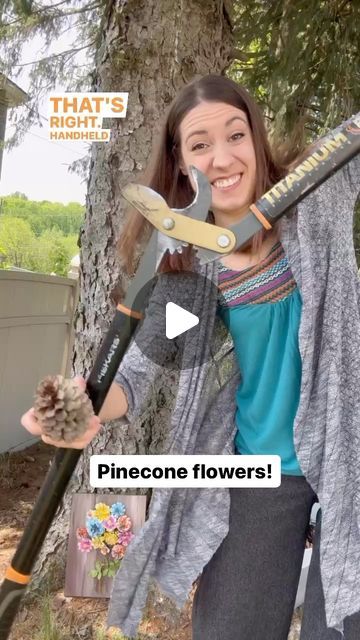 Emily Seilhamer on Instagram: "How to make pinecone flowers! 🎨🌸 #diy #diyideas #artsandcrafts #crafting #springcrafts #howto #craftideas #easycrafts" Painting Pine Cones Diy, Pine Cone Flowers Diy How To Make, How To Cut Pinecones For Flowers, Pinecone Flowers Diy, Pinecone Flowers, Cones Diy, Painted Pinecones, Cone Crafts, Diy Pinecone