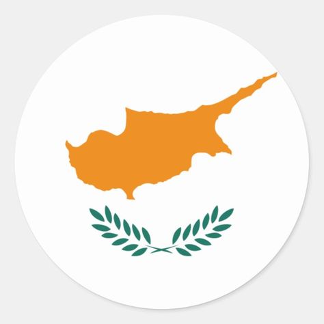 Cyprus Flag Sticker - Cyprus Cyprus Flag, Map Logo, Baby Animal Drawings, Flag Sticker, Moon Painting, Greek Orthodox, Patriotic Gifts, The Flag, National Flag