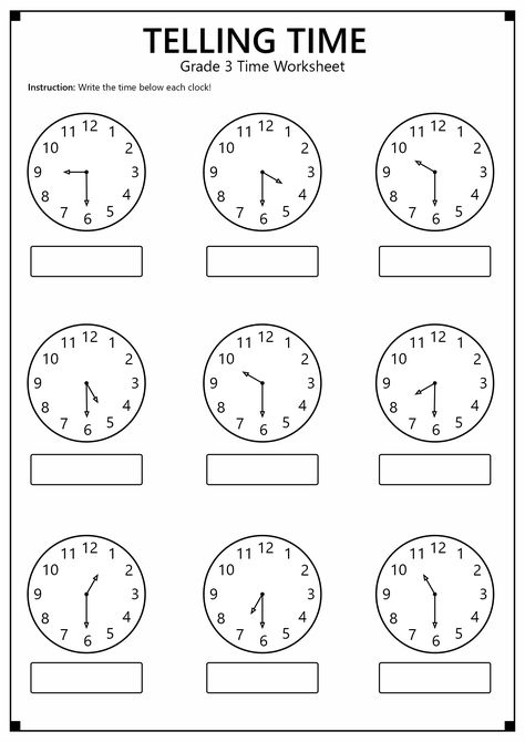 Printable Time Worksheets 3rd Grade Math Time Management Schedule, Substitute Teacher Lesson Plans, Clock Worksheets, Time Management Worksheet, Data Collection Sheets, Telling Time Practice, Weekly Calendar Template, Telling Time Worksheets, Differentiation Math