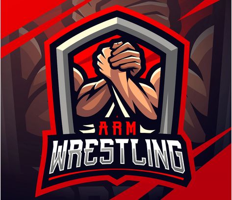 I will design modern gorgeous wrestling logo Wrestling Logo, Mecca Images, Home Made Gym, Arm Wrestling, Mascot Logo Design, Student Christmas Gifts, Selling Photos Online, Four Arms, Sell Photos