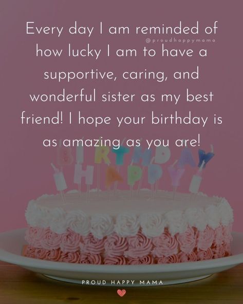 Wish your sister a happy birthday with one of these best birthday wishes for sister and help her feel the love on her special day! Here you’ll find the best happy birthday wishes for sister, sister birthday quotes, msg for sister birthday, funny birthday wishes for sister, emotional birthday wishes for sister, short birthday wishes for sister, special birthday wishes for sister, and more! #birthdaywishes #happybirthdaysister #birthdayquotes #sisterbirthday Birthday Wishes To Soul Sister, Special Birthday Wishes For Sister, Happy Birthday Soul Sister, Funny Birthday Wishes For Sister, Emotional Birthday Wishes, Sister Friend Quotes, Sister Birthday Funny, Happy Birthday Dear Sister, 21st Birthday Wishes