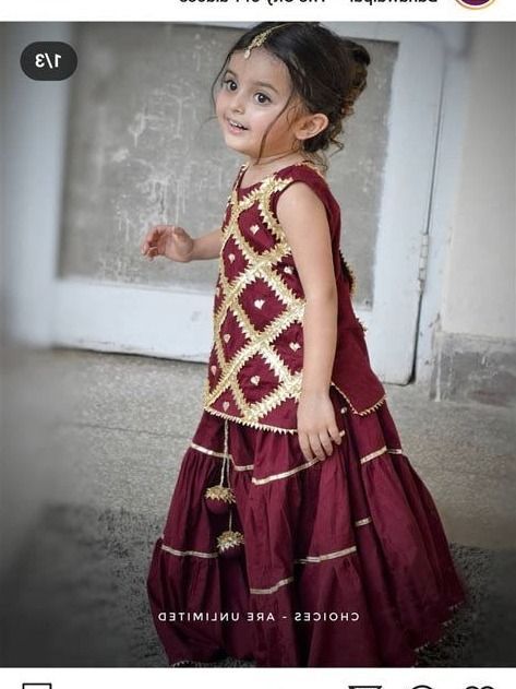 Little Princess party wear sharara gharara latest dress designs and ideas Pakistani Kids Dresses, Latest Dress Designs, Tassels Fashion Clothing, Dress Design Pakistani, Girls Dresses Diy, Latest Dress Design, Kids Dress Wear