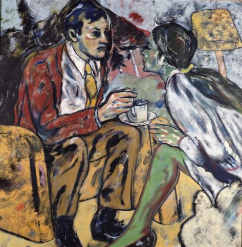 R.B. Kitaj R B Kitaj, School Painting, Cape Town South Africa, National Gallery, In The Mountains, Figure Painting, Figurative Art, Contemporary Paintings, American Art