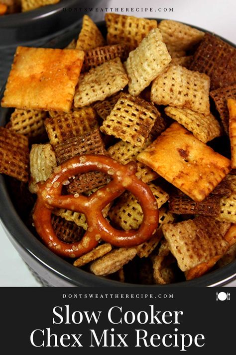 You are warned this is the best slow cooker Chex mix recipe! This is way too easy to whip up and have readily available! #chexmix #holidays #snack #recipe Original Chex Mix, Spicy Chex Mix, Chex Mix Original, Chex Mix Recipes Original, Chex Snack Mix, Original Chex, Party Mix Snacks, Homemade Chex Mix, Chex Party Mix