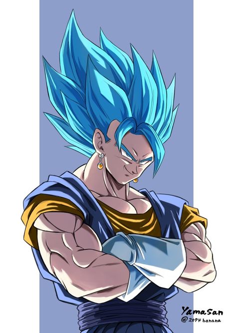 Art Guidelines, Vegito Ssj Blue, Gogeta Blue, Goku Y Vegeta, Gogeta And Vegito, Fusion Art, Dragon Ball Art Goku, Dragon Ball Super Artwork, Cartoon World