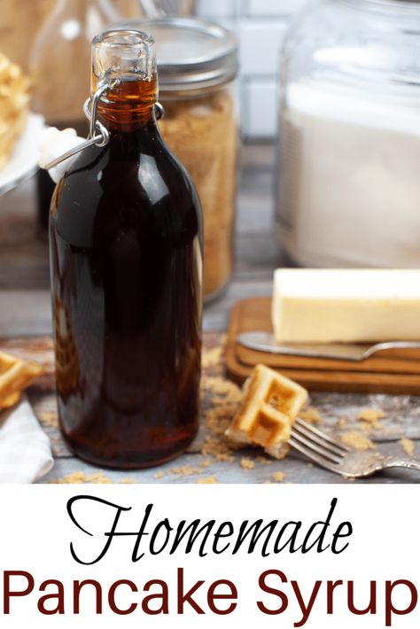 Cane Syrup Recipes, Pancake Syrup Recipe Homemade, How To Make Simple Syrup, Diy Pancake Syrup, Homemade Syrup For Pancakes, Raisin Syrup, Syrup Recipe Homemade, Diy Syrup, Diy Maple Syrup