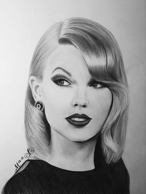 Pencil drawingA portrait from photo@marinasamol_art Drawing Portraits Celebrities, Potrait Sketch Celebrity, Celebrity Portraits Drawing Easy, Realistic People Drawings, Celebrity Sketches Easy, Portrait Art Pencil Faces, Celebrity Portrait Drawing Pencil, Taylor Swift Portrait Drawing, Celebrity Portraits Drawing Sketch