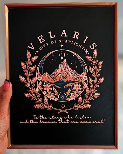 Velaris - City of Starlight by C3D Acotar Rhys, City Of Starlight, Roses Print, Court Of Thorns And Roses, 2d Art, Base Layer, 3d Printer, Dark Green, Printer