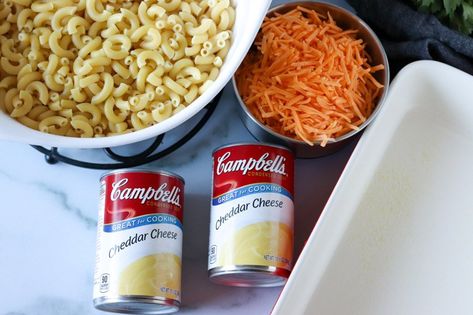 Recipes Using Campbells Cheddar Cheese Soup, Cream Chicken Soup, Creamy Baked Macaroni And Cheese, The Best Macaroni And Cheese, Crockpot Mac N Cheese Recipe, Mac And Cheese Recipe Soul Food, Cheddar Cheese Recipes, Cheddar Soup Recipe, Campbells Soup Recipes