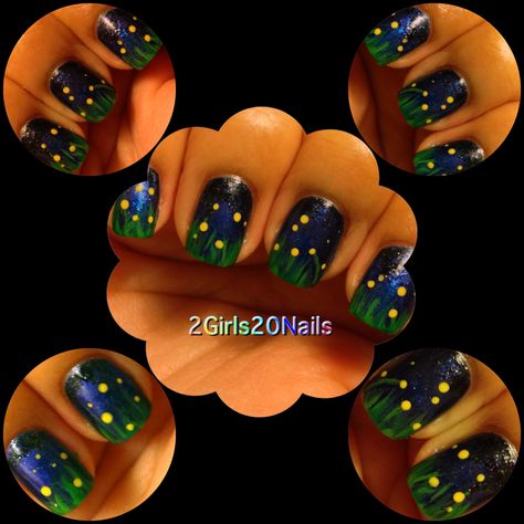 Firefly Nails, Lightning Bugs, Lucky Duck, Nails Blue, Acrylic Nails Coffin Short, Acrylic Nails Coffin, Nails Coffin, China Glaze, Sally Hansen