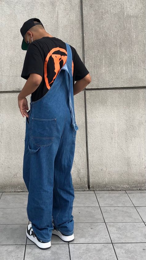 Baggy Overalls Outfit Men, Overalls Men Fashion, Dickies Outfit, Overalls Outfits, Mens Photoshoot, Overalls Men, Streetwear Men, Streetwear Men Outfits, 90s Style