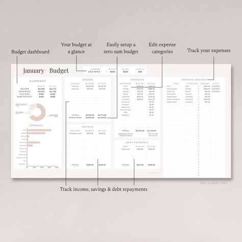 provides a comprehensive overview of your finances in one place. It tracks income sources, expenses, and savings goals, helping you stay on track with budgeting and investment planning. Streamline your finance management with this user-friendly tool that integrates seamlessly into your daily routine. Don't miss out on the benefits of better control over your financial Excel Budget Spreadsheet Aesthetic, Financial Excel Spreadsheet, Google Sheets Dashboard Design, Excel Spreadsheets Design Aesthetic, Pretty Spreadsheets, Aesthetic Excel Spreadsheet, Free Google Sheets Templates, Google Sheets Budget Template Free, Gamify Life