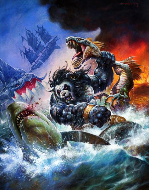 Pandaran kicking sea monster behind -warcraft Panda Dragon, Dragon Punch, Panda Pop, Warcraft Art, D&d Dungeons And Dragons, Sea Monsters, My Favorite Image, World Of Warcraft, Cool Drawings