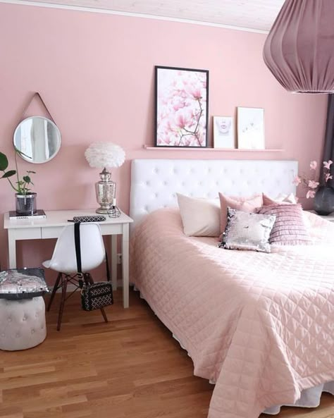 Bedroom Paint Colors Master, Pink Bedroom Design, Pink Bedroom Decor, Brown Bedroom, Pink Bedroom, Bedroom Layouts, Decor Minimalist, Rustic Bedroom, Contemporary Bedroom