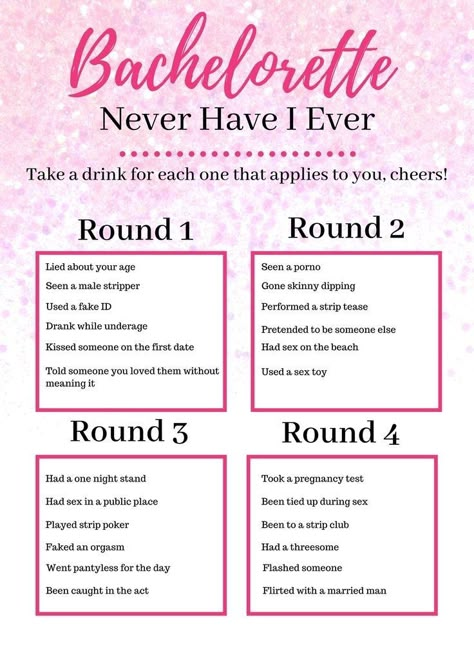 Never Have I Ever Game, Slumber Games, Dirty Bachelorette Party, Game Bachelorette Party, Bridal Shower Bachelorette Party Ideas, Party Games Printable, Bachelorette Game, Bridal Party Games, Funny Bachelorette