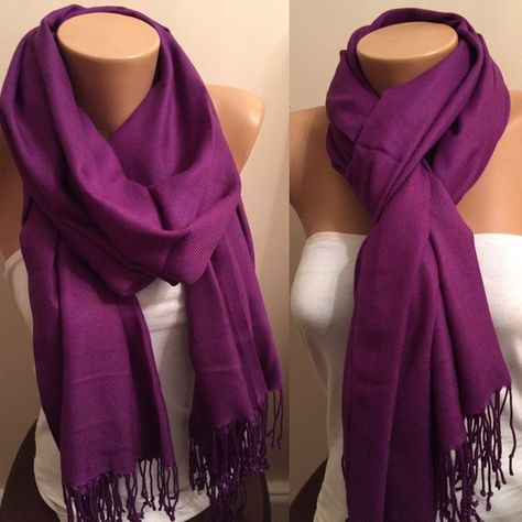 Cotton Crochet Scarf, Purple Accessories, Purple Scarf, Stylish Scarves, Purple Scarves, Scarf Women Fashion, Fashion Scarves, Best Gift Ideas, Lace Scarf