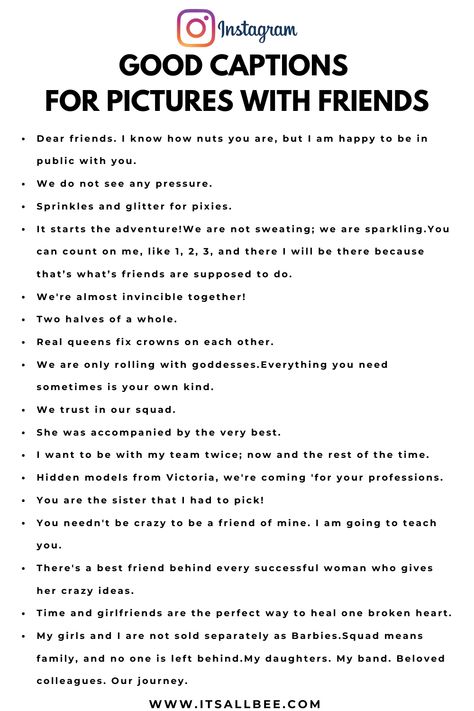Captions For Best Friends Funny, Best Friend Picture Captions, Instagram Story Ideas Friends Group Captions, Caption For Pics With Friends, Captions For Pictures With Best Friend, Captions For Friends Group Photo, Fun Friends Caption, Bff Captions Instagram, Group Captions Instagram