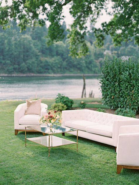 Modern Wedding Lounge Area, Soft Seating Wedding, Wedding Lounges, Wedding Lounge Seating, Wedding Lounge Area, Sperry Tent, Marketing Studio, Gold Chiavari Chairs, Ceremony Chairs