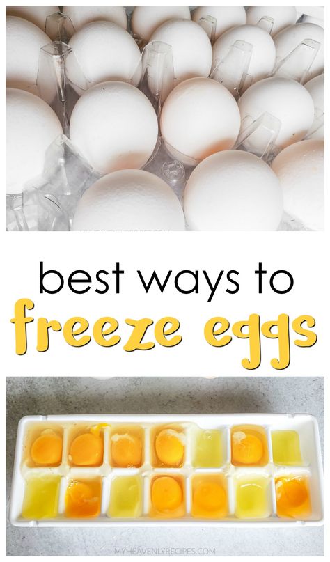 How to Freeze Eggs- yolks and egg whites! Tutorial on how to best freeze your eggs. Great for meal prep or saving time! Can You Freeze Eggs, Freezing Food Guide, Egg Breakfast Recipes, Freeze Eggs, Preserving Eggs, Freezing Vegetables, Freezing Eggs, Freezer Meal Prep, Egg Muffins