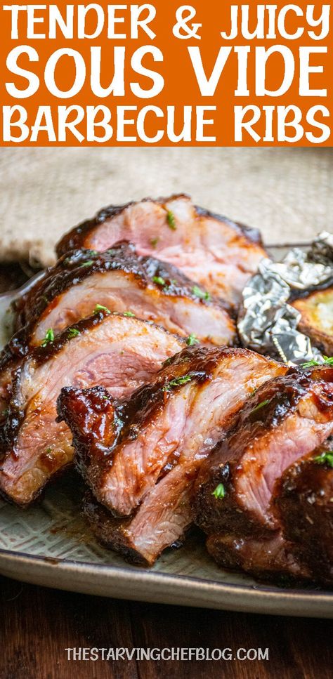 Sous Vide Pork Ribs Recipe, Instant Pot Sous Vide, Chocolate Tempering, Salt Block Cooking, Boneless Pork Ribs, Sous Vide Pork, Bbq Pork Ribs, Homemade Coleslaw, Pork Rib Recipes