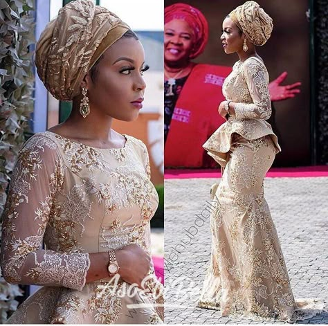 AsoEbiBella.com presents – The Latest Aso Ebi Styles -Vol. 238 - BellaNaija Nigerian Wedding Dress, Latest Aso Ebi Styles, Nigerian Lace Styles, African Wedding Attire, African Lace Styles, Traditional Wedding Attire, African Fashion Designers, Lace Gown Styles, Lace Dress Styles