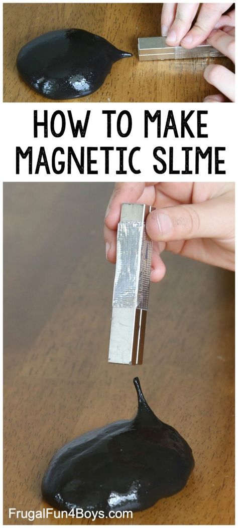 Magnetic Slime, Magnet Activities, Room Decor Crafts, Home Decor Diy Crafts, Slime For Kids, Slime Craft, Kid Experiments, Stem Projects, Crafts For Boys