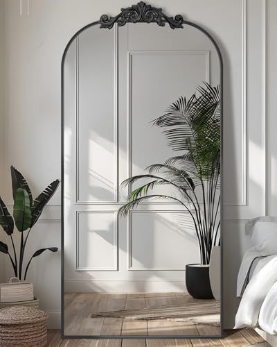 Arched Full Length Mirror, Mirror For Bedroom, Floor Standing Mirror, Mirror Wall Bedroom, Entryway Mirror, Big Mirror, Full Length Mirror Wall, Space Frame, Large Wall Mirror