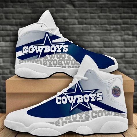 Dallas Cowboys Air Jordan 13 Sneakers, Best Gift For... - Depop Dallas Cowboys Shoes, Cowboys Gifts, Dallas Cowboys Logo, Cowboy Shoes, Jordan 13 Shoes, Nfl Dallas Cowboys, Air Jordan Sneakers, Shoes Air, Jordan 13