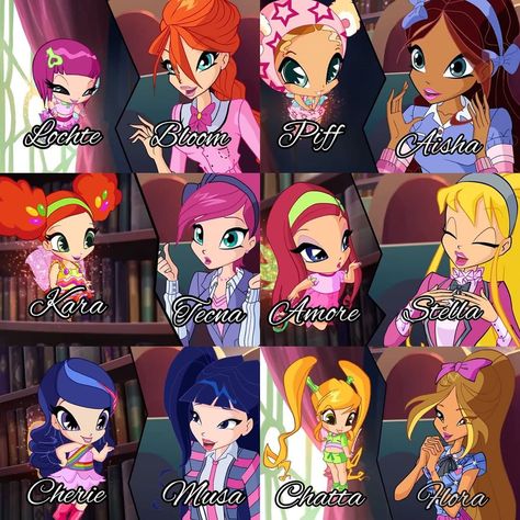 winx on Instagram: “Winx club pixies  Who is your favorite pixie?” Winx Club Names, Winx Characters Names, Les Winx Club, All Winx Characters, Winx Club Powers, Winx Fairy Characters, Winx Club Poster, Winx Club Pixies, Winx Club Pixies Oc