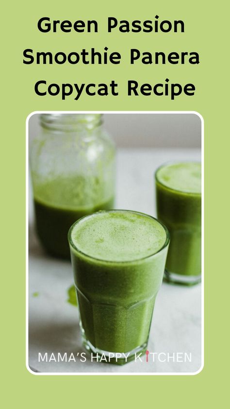 This is a refreshing smoothie, you can make it in your morning with this Green Passion Smoothie Panera. It's not just delicious, it's super good for your health as well! Panera Recipes, Smoothie Without Banana, Panera Copycat, Protein Powder Pancakes, Kiwi Smoothie, How To Make Greens, Happy Kitchen, Dinner Side Dishes, Pumpkin Spice Season