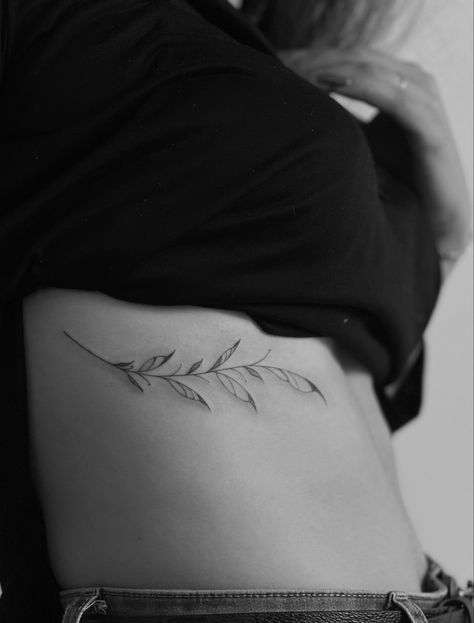 Leaf Tattoo On Ribs, Leaf Tattoo Ribs, Leaf Rib Tattoo, Willow Tree Branch Tattoo, Willow Leaf Tattoo, Willow Tree Tattoo, Tattoo Ribs, Tree Branch Tattoo, Willow Tree Tattoos