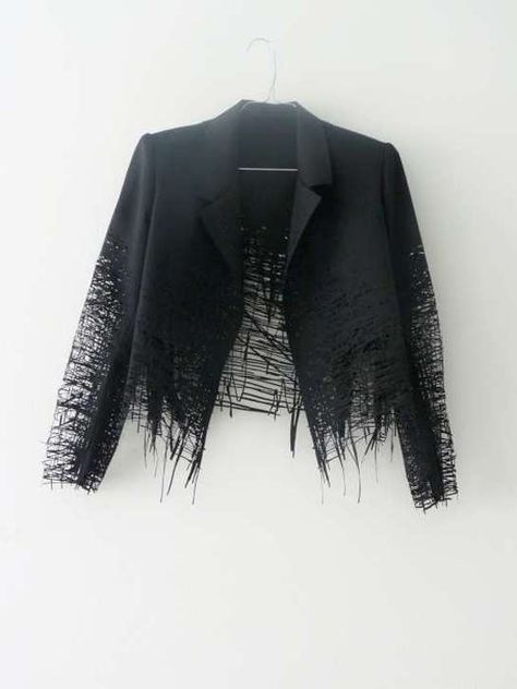 Black Jacket, Wall, White, Black