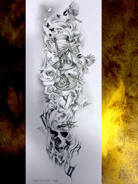 Full Sleeve Tattoo Design Drawing, Half Sleeve Drawings, Full Arm Tattoo Design, Traditional Chicano Tattoos, Natur Tattoo Arm, Voll Arm-tattoos, Mangas Tattoo, Arm Sleeve Tattoos For Women, Skull Sleeve Tattoos