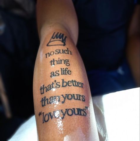 Jcole Tattoo Ideas Lyrics, No Such Thing As A Life Thats Better Than Yours Tattoo, Poetic Justice Tattoo, J Cole Quotes Tattoos, Scripture Tattoos Black Women, Rod Wave Tattoo Ideas, Rod Wave Tattoo, J Cole Tattoo, Portrait Tattoo Sleeve