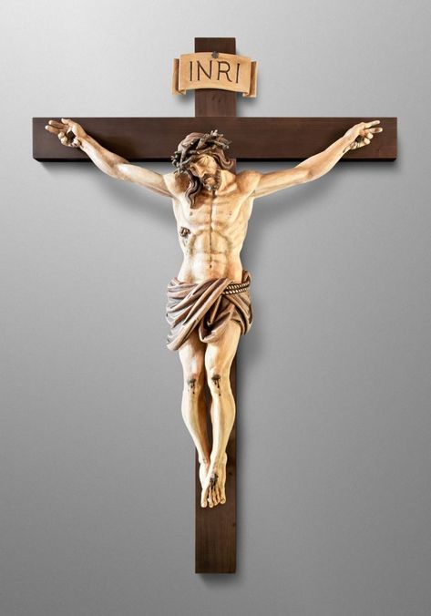 Crucifix for Catholic Church - Sacred Art Sculptures Crucifix Wallpaper, Crucifix Drawing, Passion Of Christ Images, Oberammergau Germany, Jesus On Cross, Crucifix Art, Jesus Christ Statue, Jesus Crucified, Riverview Florida