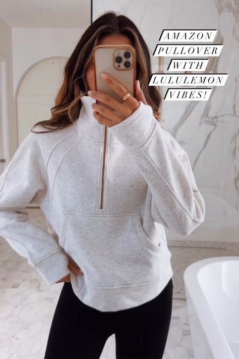 Rib Knit Half Zip Sweater Outfit, Grey Crewneck Outfit Women, Quarter Zip Sweatshirt Women, Cropped Half Zip Sweatshirt Outfit, Women’s Sweatshirt Outfit, 3 Quarter Zip Pullover Outfit, Gray Quarter Zip Outfit, Quarter Zip Sweater Outfit Women, White Quarter Zip Outfit