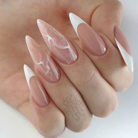 Oval Nails, Trendy Nails, White Nails, Pink Nails, Nail Inspo, Nail Art Designs, Manicure, Nail Art, Nails