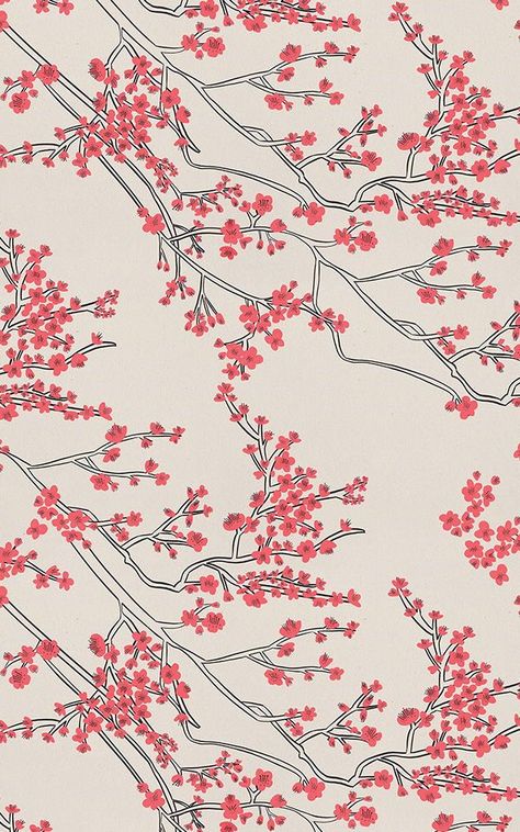 Pattern wallpaper Wallpaper Japanese, Blossom Wallpaper, Japanese Designs, Cherry Blossom Wallpaper, Murals Wallpaper, Style Wallpaper, Cherry Blossom, Blossom, Cherry