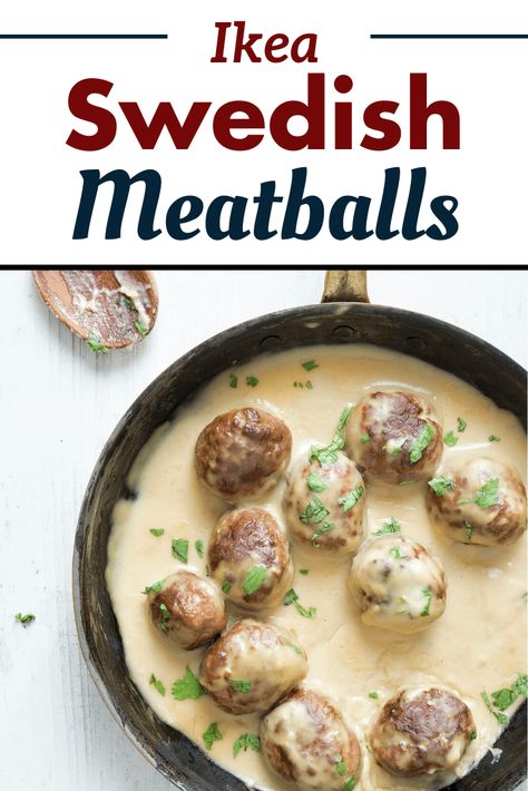 Ikea just released their famous recipe for Swedish Meatballs. Melt-in-your mouth meatballs covered in a creamy gravy that goes perfectly on top of your favorite pasta. Ikea Meatball Sauce, Swedish Meatball Sauce Recipe, Meatball Sauce Recipe, Recipe For Swedish Meatballs, Ikea Swedish Meatball Recipe, Meatballs Sauce Recipe, Swedish Meatball Sauce, Swedish Meatball Recipe, Ikea Swedish Meatballs