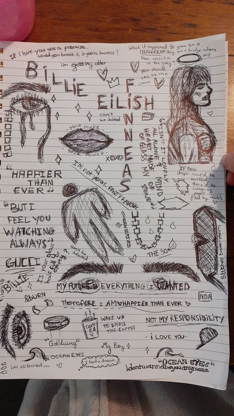 Billie Eilish Drawing Tutorial, Billie Eilish Inspired Drawings, Sketches Billie Eilish, Billie Eilish Sketchbook, Billie Eilish Dessin, Billie Eilish Sketch Easy, Billie Eilish Drawing Ideas, Drawing Ideas Billie Eilish, Billie Eilish Diy Crafts