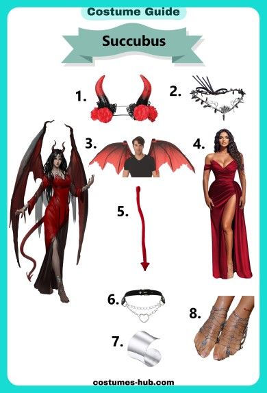 Succubus Costume Succubus Halloween Costume, Sucubus Costume, Succubus Costume, Succubus Cosplay, Female Demons, Tutorials Drawing, Symbolic Representation, Ancient Mythology, Diy Costume