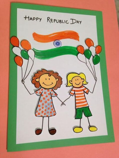 100+ DIY Craft Ideas for India Independence Day and Republic Day - K4 Craft Independence Day Card Handmade, Republic Day Card, Independence Day Activities, Independence Day Card, Independence Day Greeting Cards, Independence Day Drawing, Independence Day Greetings, Happy Independence Day India, Flag Crafts