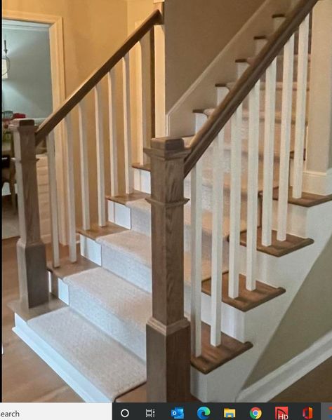 Wood Stair Banister, Wood Stair Spindles, Walnut Bannister, Wood Handrails For Stairs Indoor, Wooden Handrails For Stairs Indoor, Newel Posts For Stairs, White Spindles Oak Handrail, Newell Posts Staircases, Railings For Steps