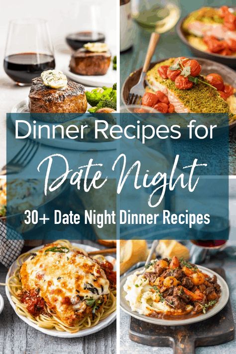 Date Night at home is my new favorite way to spend time with my husband. These romantic recipes for two are delicious, simple, and perfect for Valentine’s Day, anniversaries, or any night in. #thecookierookie #datenight #valentinesday #dinner Anniversary Dinner Ideas, Dinner Date Recipes, Night Dinner Recipes, Date Night Dinner, Easy Meals For Two, Date Night Dinners, Date Night Recipes, Cookie Rookie, Romantic Meals