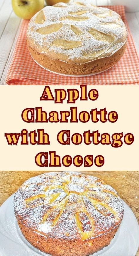 Many have forgotten about this recipe, but in our opinion, it's the best one! The charlotte turns out soft, light, and incredibly delicious! Plus, you'll find most of the ingredients in your kitchen, which makes the preparation process easier. Apple Charlotte, Cottage Cheese, Soft Light, Bread Recipes, Pie, Cottage, Bread, Cheese, Cake