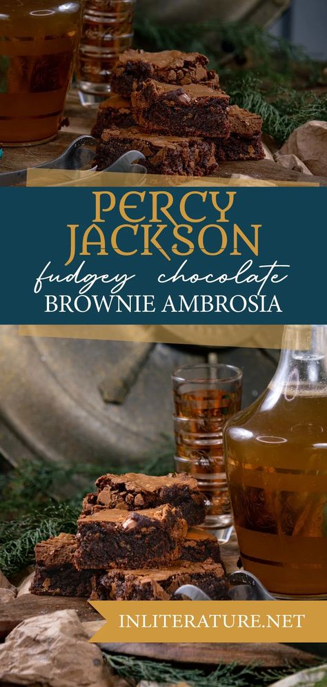 Whether you're a demigod needing a taste of home or simply a dessert lover, enjoy the rich, fudgy taste of Percy Jackson's Homemade Brownie Ambrosia. Serve alongside blue chocolate chip cookies and nectar for the perfectly themed Percy Jackson birthday party or watch party! Blue Chocolate Chip Cookies, Percy Jackson Birthday Party, Percy Jackson Birthday, Percy Jackson Party, Ambrosia Recipe, Homemade Brownie, Hot Chocolate Drinks, Homemade Brownies, Blue Chocolate