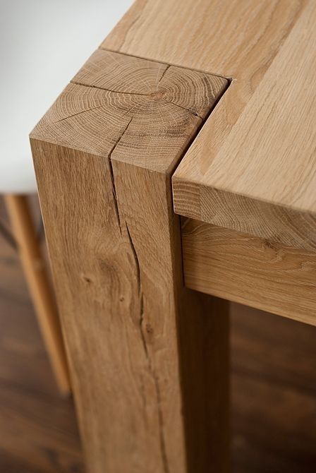 Solid Oak Dining Table, Joinery Details, Wood Joints, Table Handmade, Woodworking Joints, Wood Joinery, Oak Table, Oak Dining Table, Handmade Modern