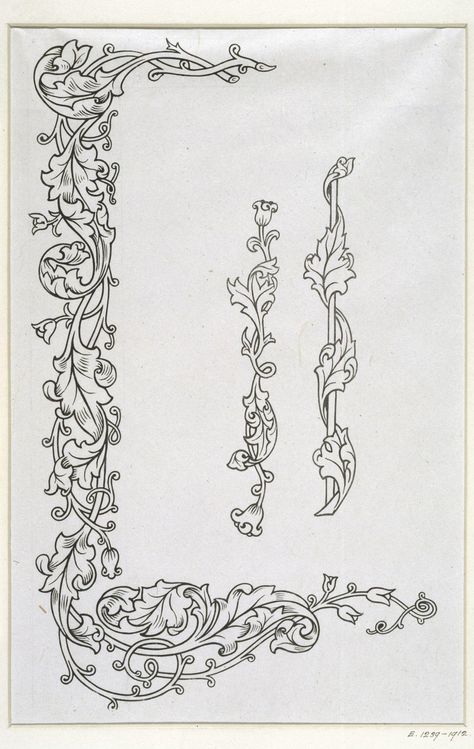 Print | hooper | Morris, William | V&A Explore The Collections William Morris Ornament, William Morris Drawing, William Morris Border, William Morris Illustration, William Morris Tattoo, Ornamental Drawing, Art Nouveau Border, Aesthetic Frames, Baroque Tattoo